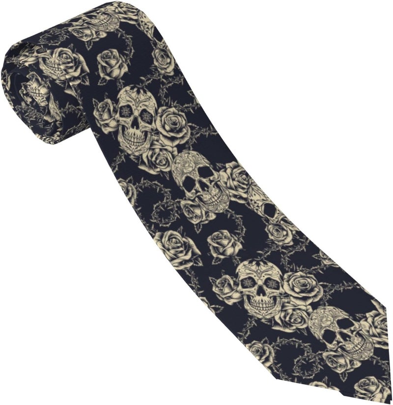 Yilad Tie for Men and Boy Novelty Fun Full Print Men's Necktie Skinny Fashion Narrow Wide - Image 1